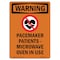 Signmission OSHA WARNING Sign, Pacemaker Patients W/ Symbol, 14in X 10in Aluminum, 10" W, 14" L, Portrait OS-WS-A-1014-V-13395 - alternate 1